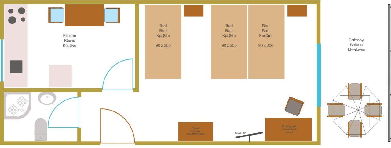 Ilektra Apartments Blue & Red Plataria Ngoại thất bức ảnh